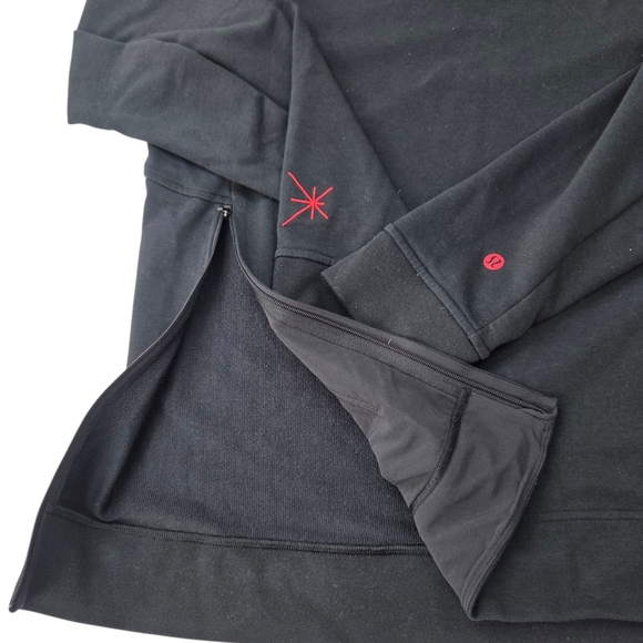 Lululemon Side Zipper Scuba Sweatshirt Workout Pullover Womens Medium Black - Picture 6 of 10